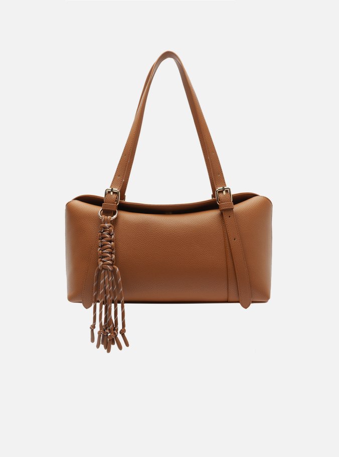 Bolsa Shoulder Marrom Média Trança