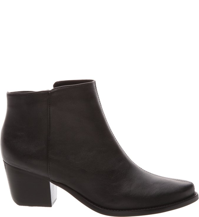 Ankle Boot Salto Blocado Preta