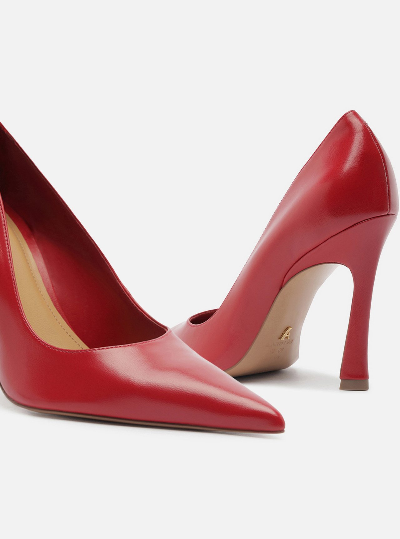 Scarpin Vermelho Couro Salto Fino — foto 5