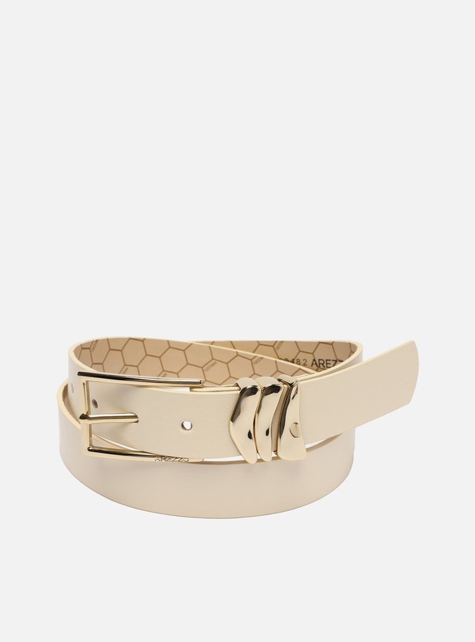 Cinto Off-White Couro Passador Orgânico Mary