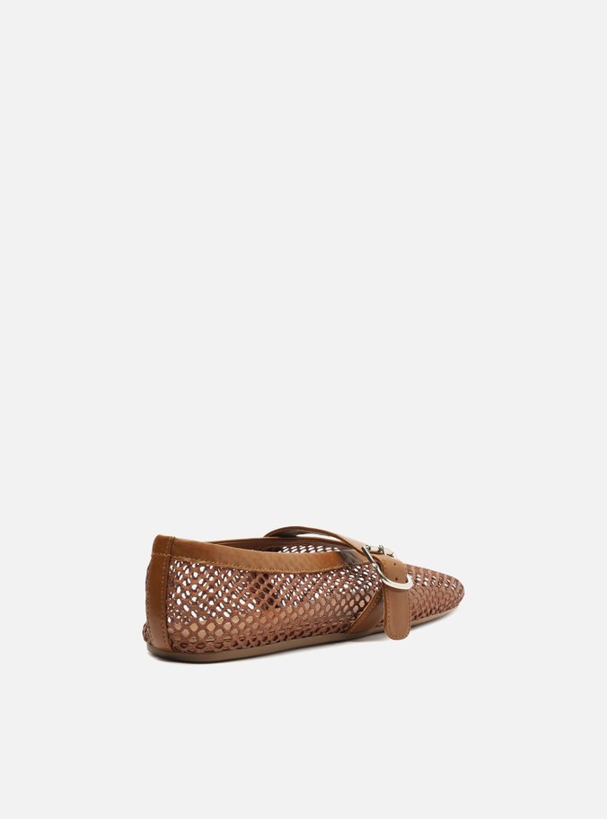 Sapatilha Marrom Tela Fivela