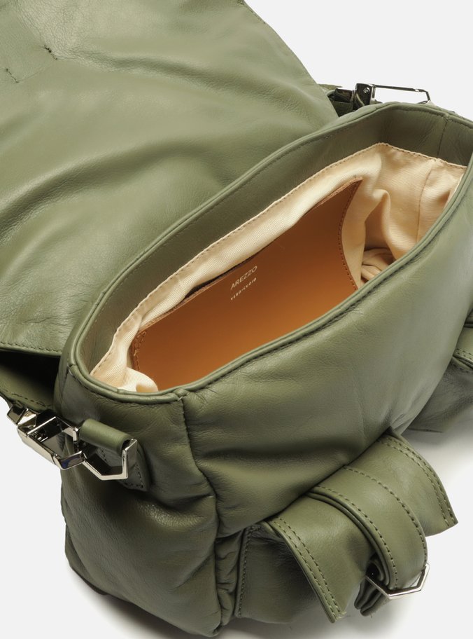 Bolsa Tiracolo Verde Couro Pequena Bolsos