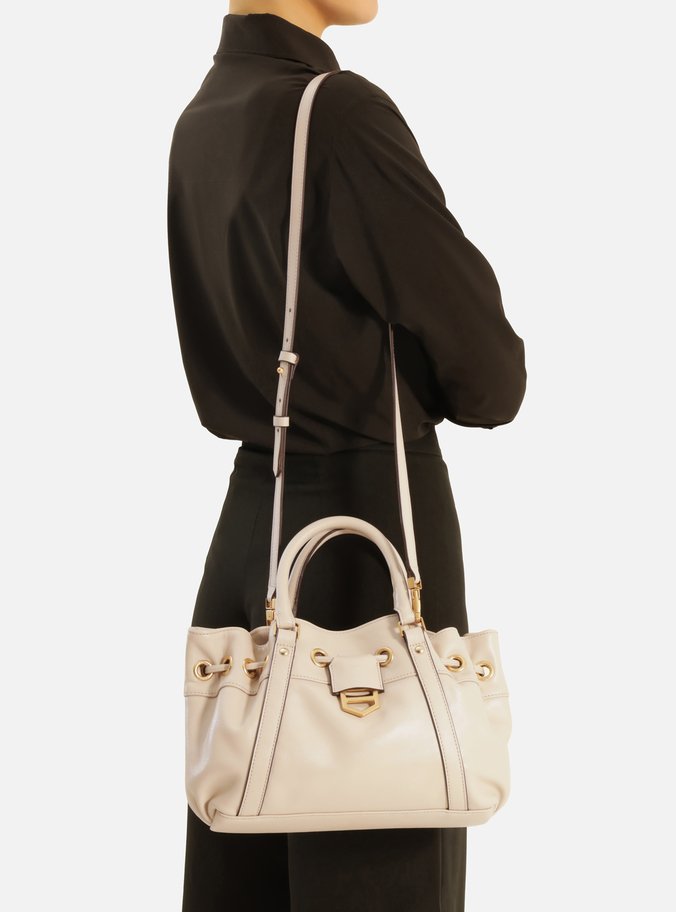 Bolsa Shopping Branca Couro Alicia Média