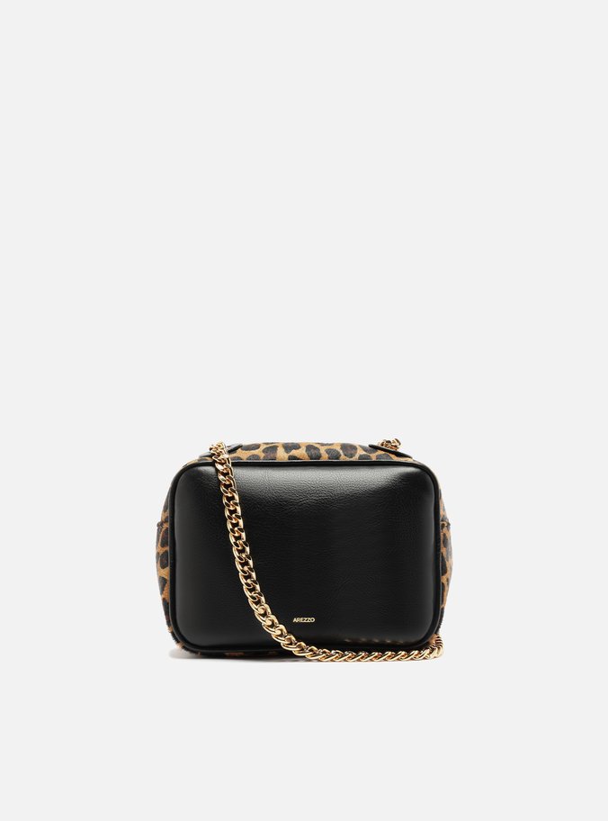 Bolsa Tiracolo Animal Print Pequena Encaixe Metal