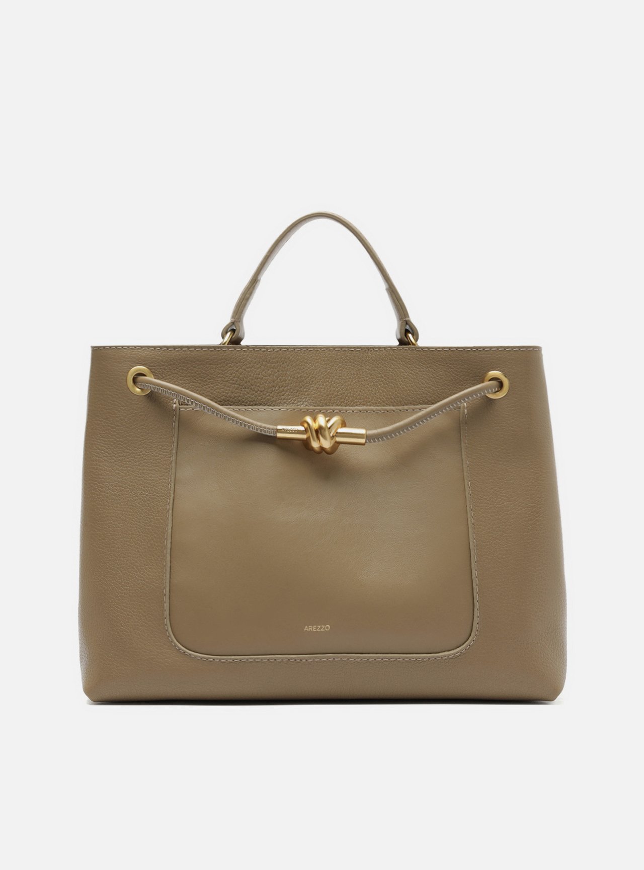 Bolsa Tote Cinza Couro Helena Grande — foto 1