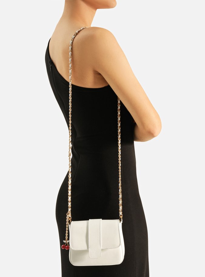 Bolsa Tiracolo Branca Couro Pequena Cereja | Arezzo