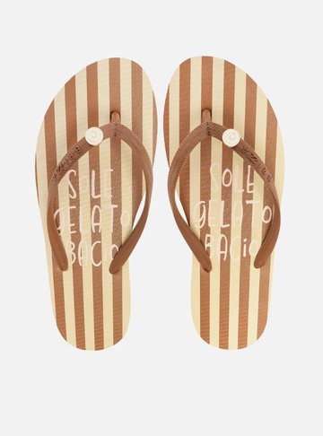 Chinelo de Dedo Marrom Listrado Easy Bacio Di Latte