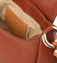 Bolsa Satchel Marrom Couro Loren Média Bolsa Satchel Marrom Couro Loren Média