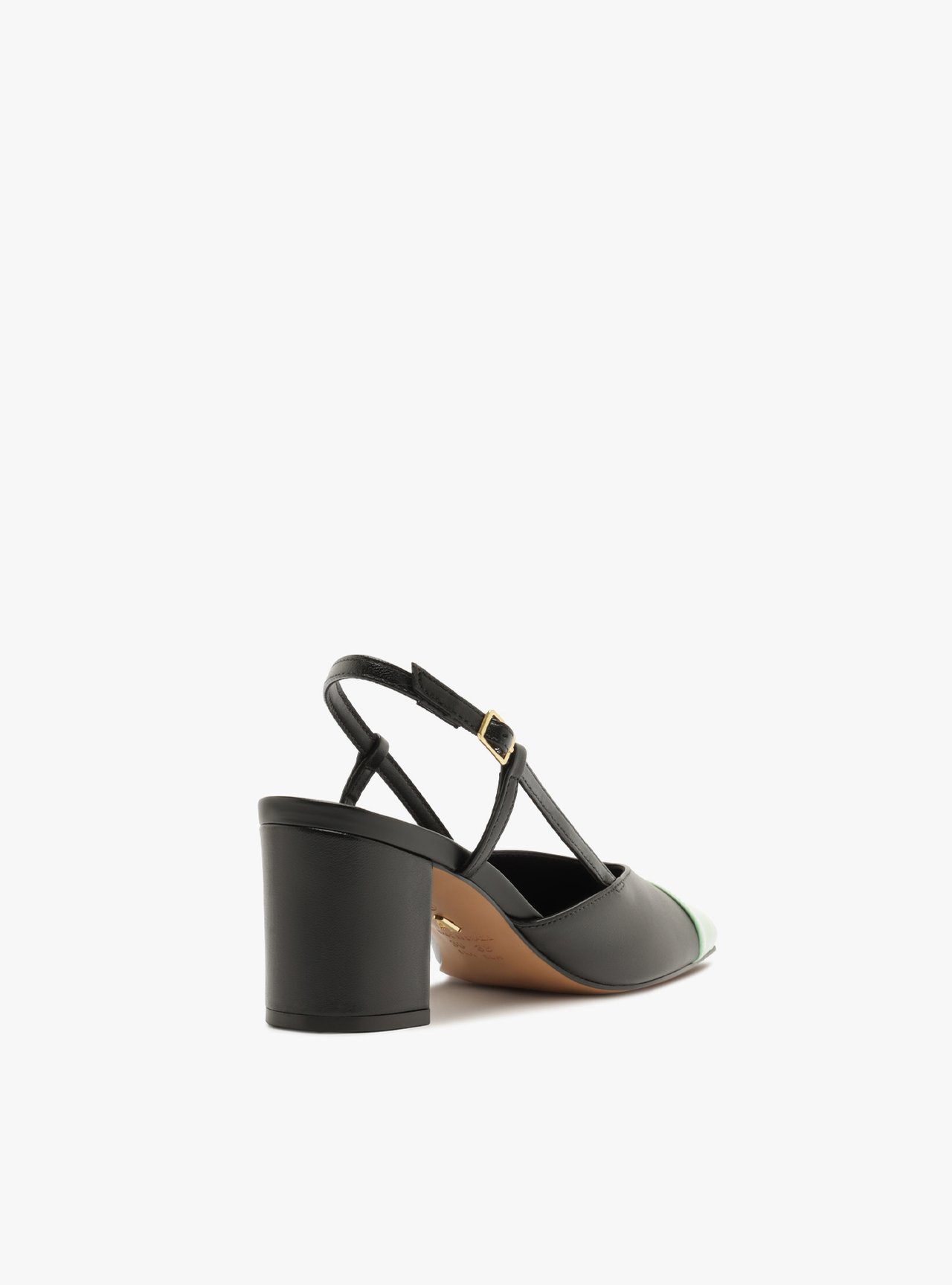 Scarpin Preto Verniz Salto Bloco Slingback — foto 3