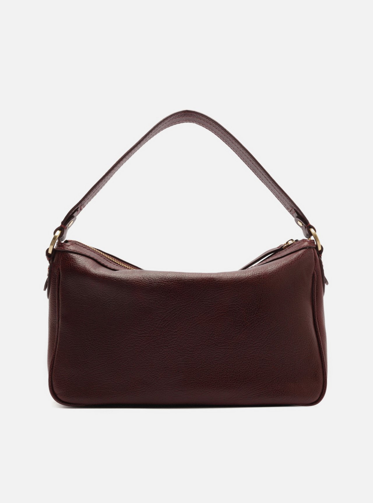 Bolsa Shoulder Bordô Couro Grande Barbicacho — foto 3