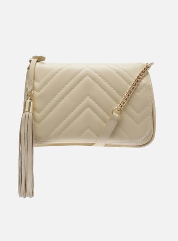 Bolsa Tiracolo Off-White Matelassê Verona Pequena