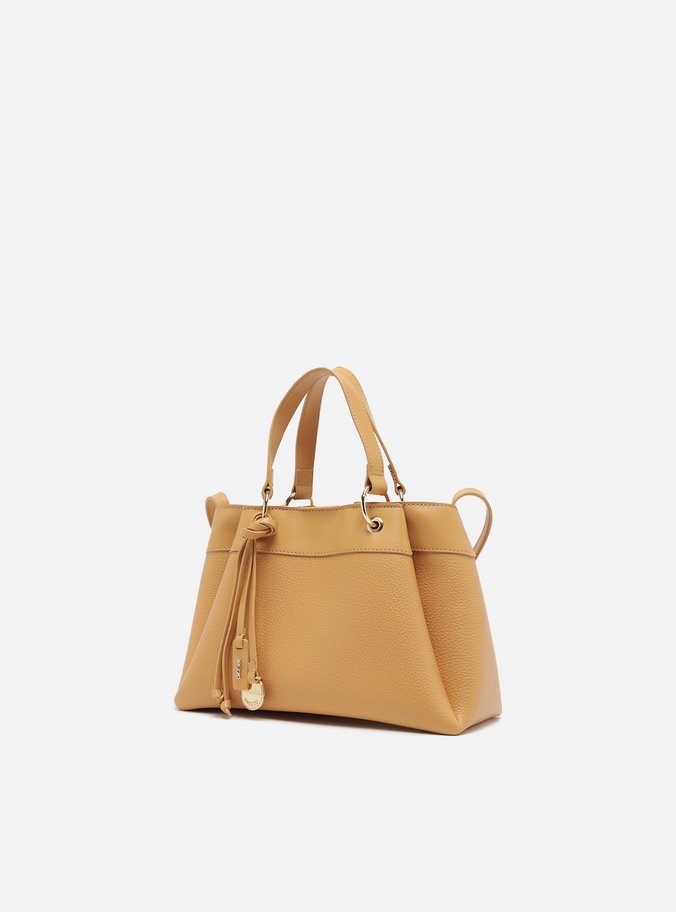 Bolsa Tote Bege Giorno Média Charm Medalha
