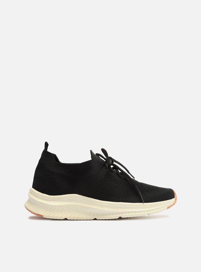 Tênis Preto Knit Cadarço