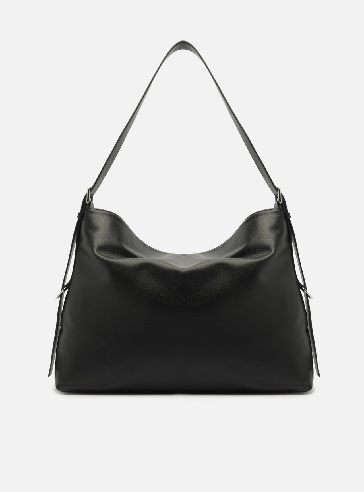 Bolsa Shoulder Preta Grande Fivelas — foto 3