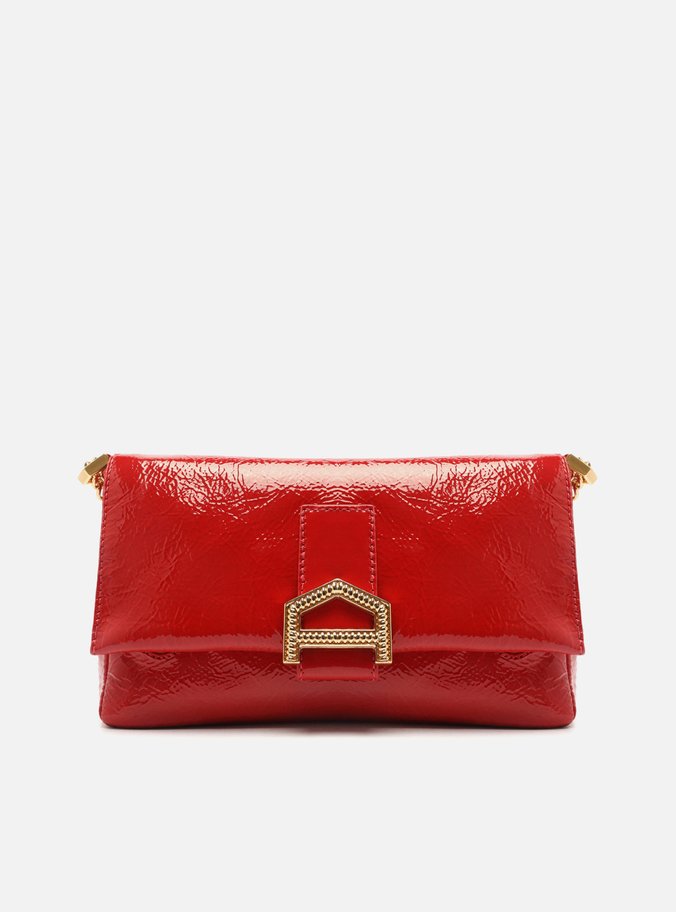 Bolsa Tiracolo Vermelha Couro  Média