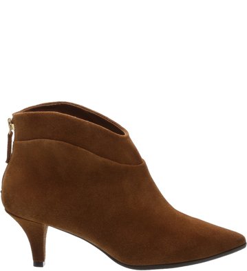 Bota Cano Curto Acamurçada Kitten Camel