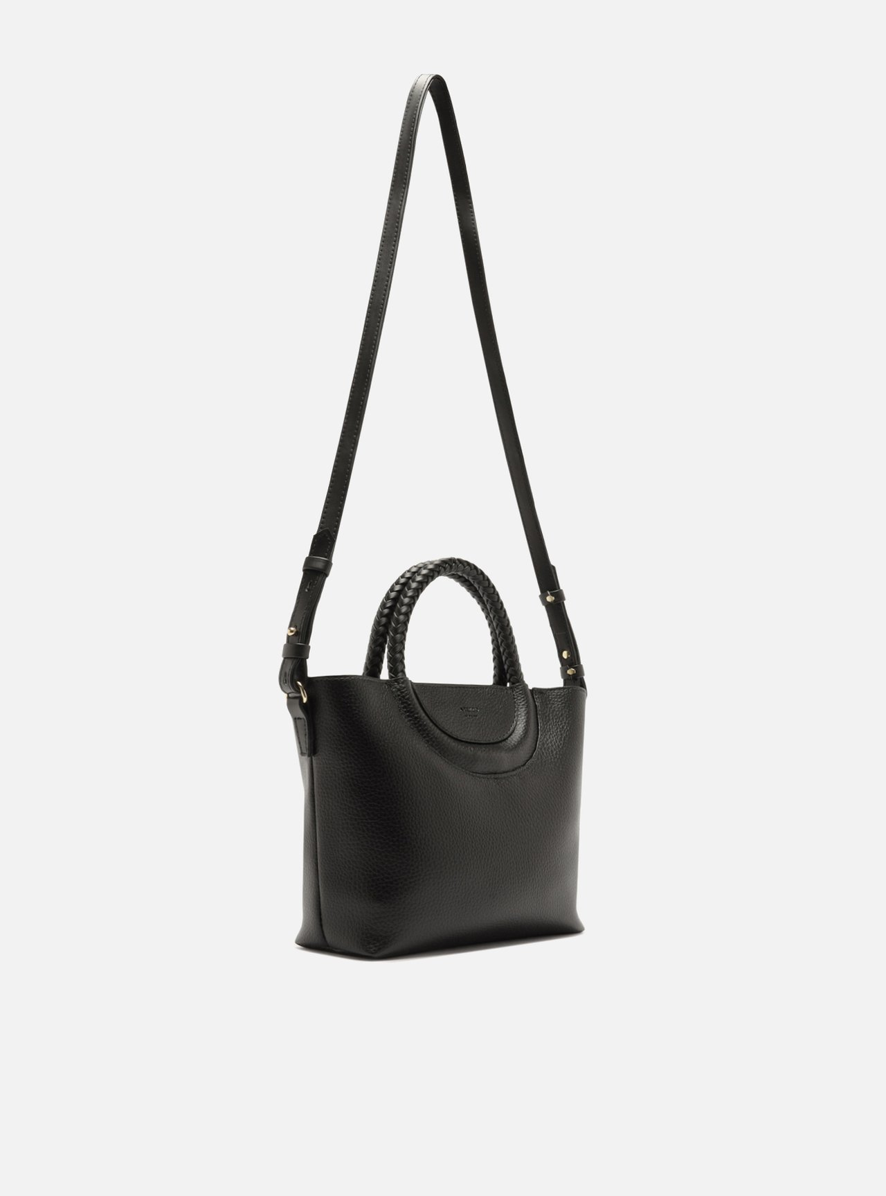 Bolsa Tote Preta Média Alça Trançada — foto 5