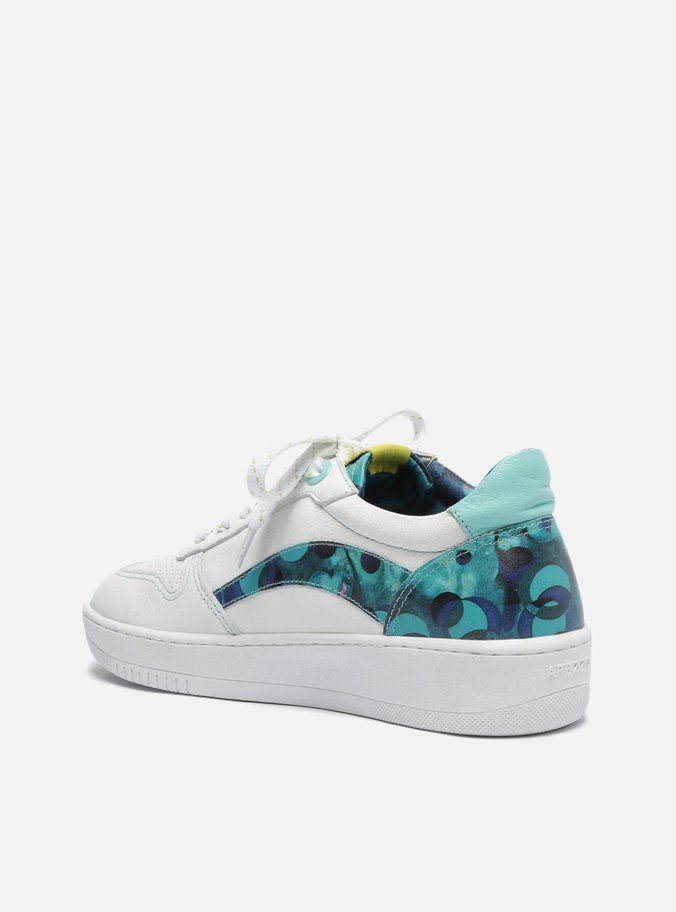 Tênis Azul Couro Flatform Graziella Pinto