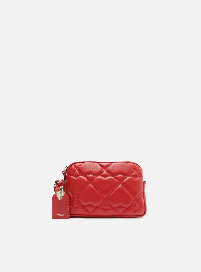 Bolsa Tiracolo Vermelha Couro Heart Pequena