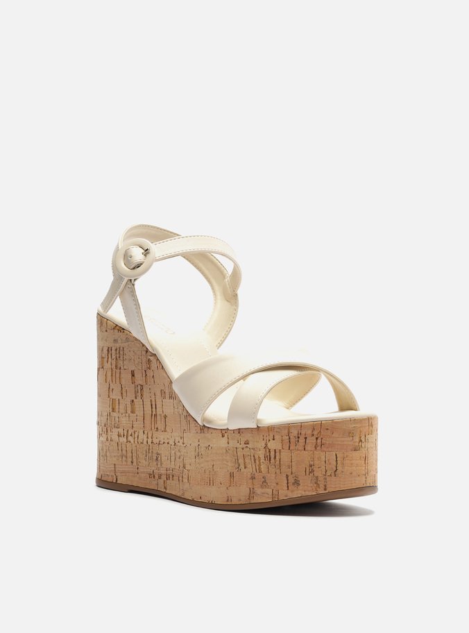 Sandália Off-White Plataforma Natural