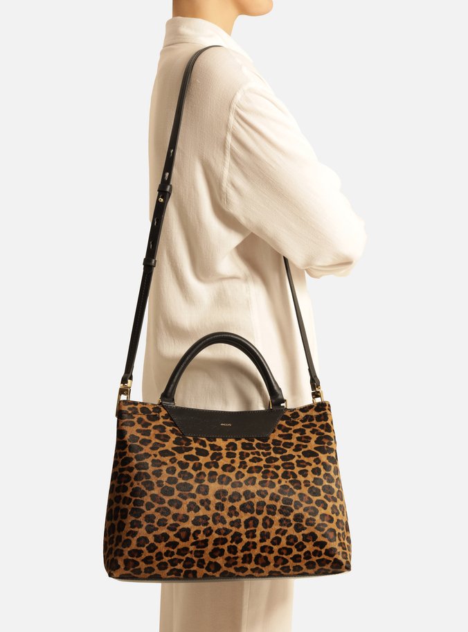 Bolsa Tote Animal Print Couro Grande