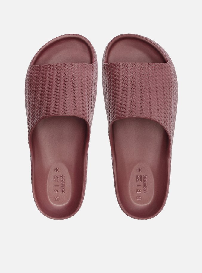 Slide Vermelho Tressê Flatform Tira