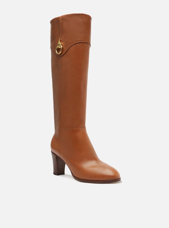 Bota Marrom Couro Cano Longo Savannah