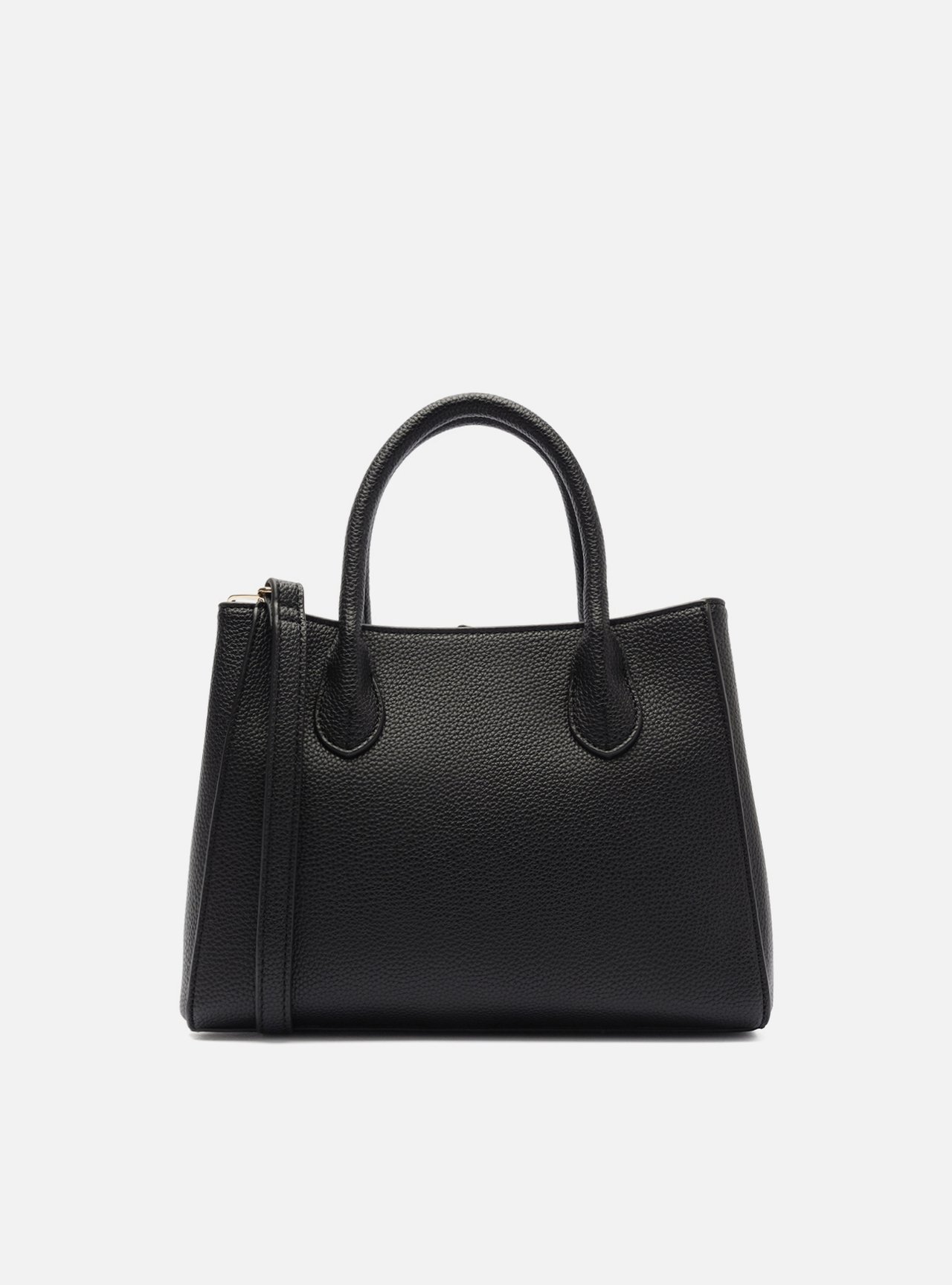 Bolsa Tote Preta Média Textura — foto 3