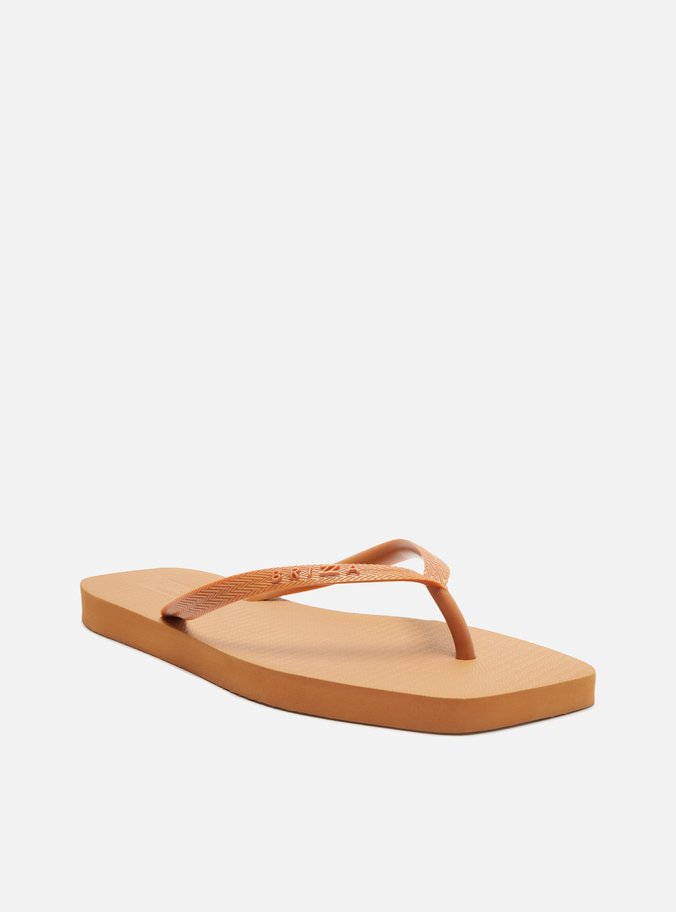 Chinelo de Dedo Laranja Ocre Básico Square Brizza