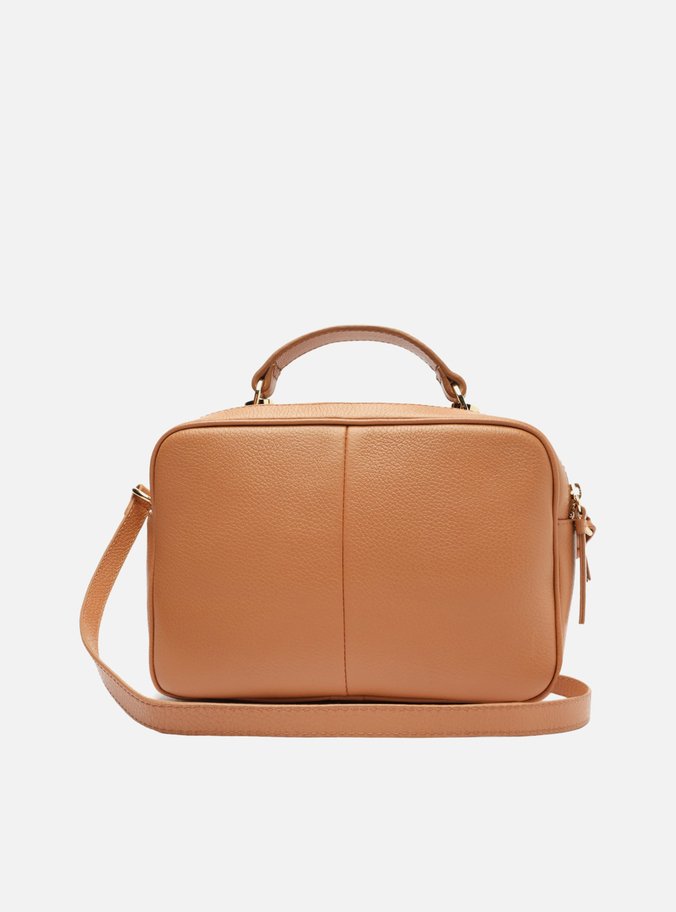 Bolsa Tiracolo Marrom Couro Francine Média
