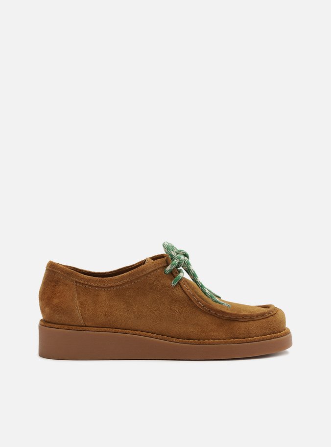 Mocassim Marrom Acamurçado Flatform Laço Amarração