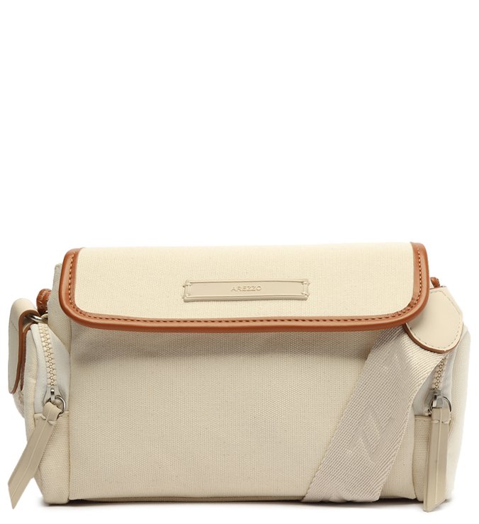 Bolsa Tiracolo Off-White Lona ZZ Soul Pequena