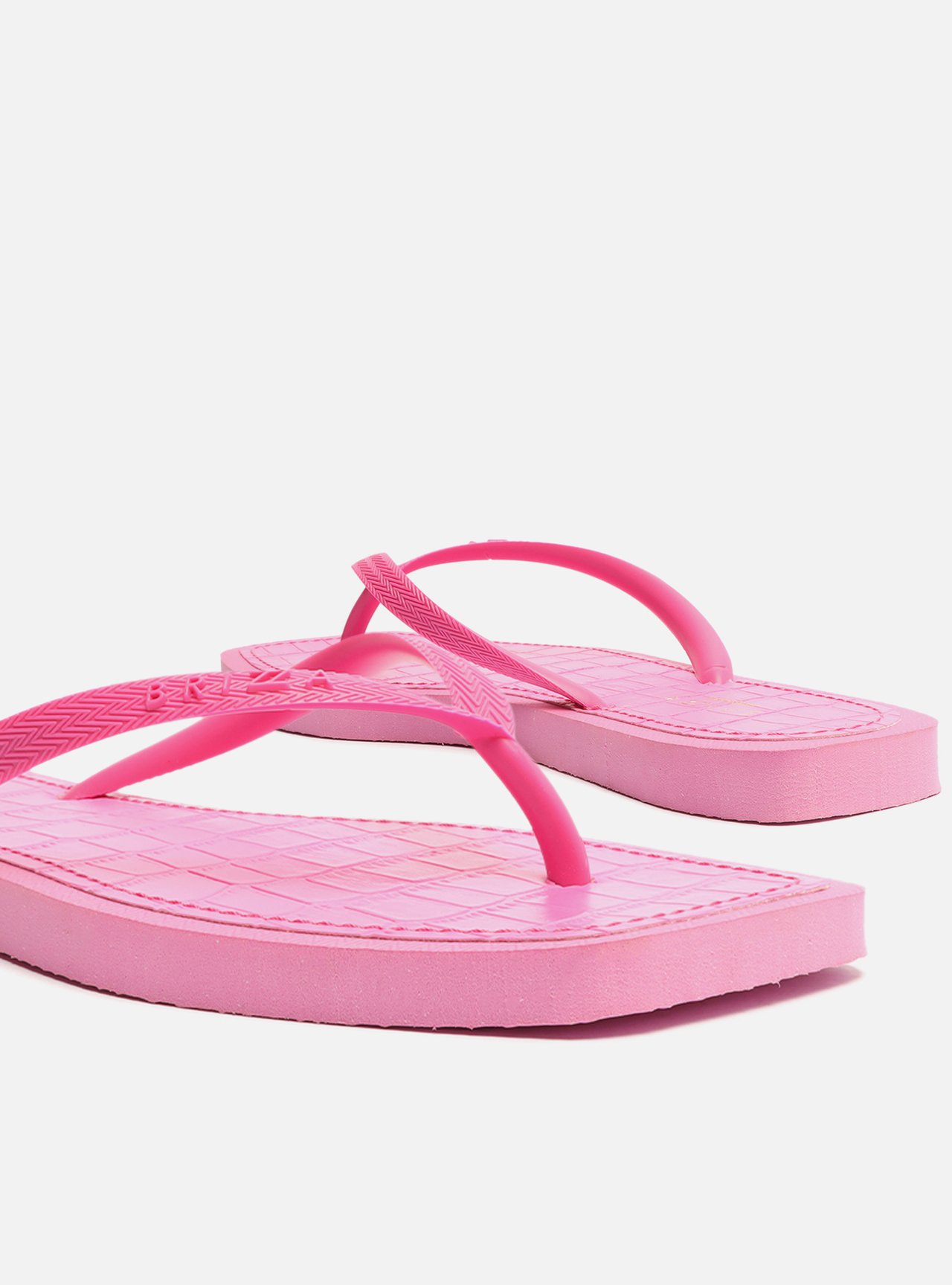 Chinelo de Dedo Rosa Square Palmilha Croco — foto 5