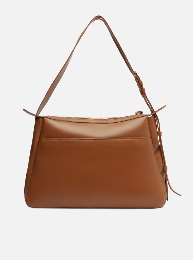 Bolsa Hobo Marrom Couro Grande Alça Regulável