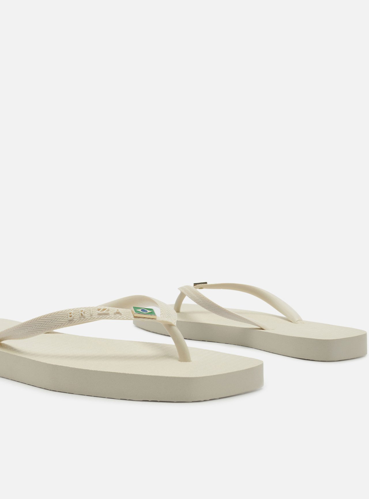 Chinelo de Dedo Branca Bico Quadrado Brizza — foto 4