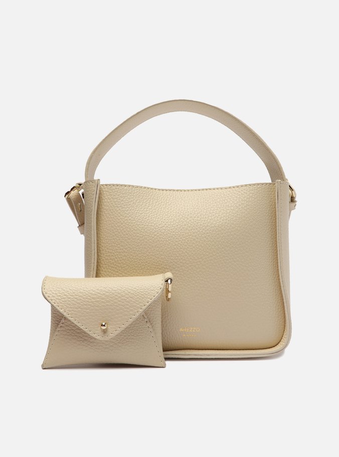 Bolsa Tote Off-White Couro Pouch Pequena