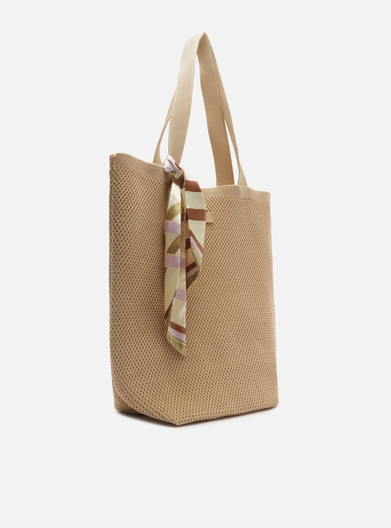 Bolsa Shopping Multicolorida Knit Grande Nó Brizza — foto 5