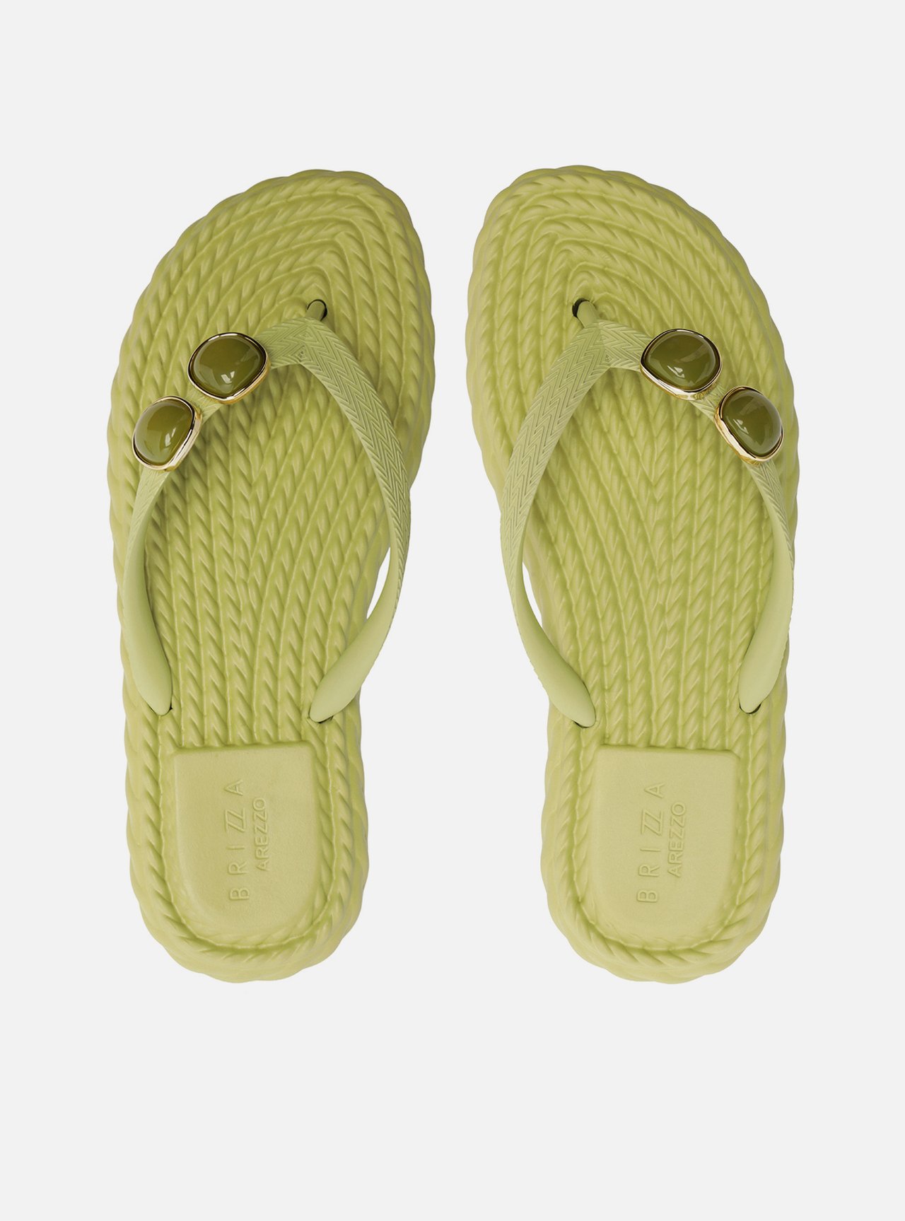 Chinelo de Dedo Verde Marrocos Flip Flop Pedras — foto 3