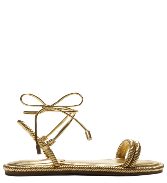 Rasteira Dourada La Marina Flatform