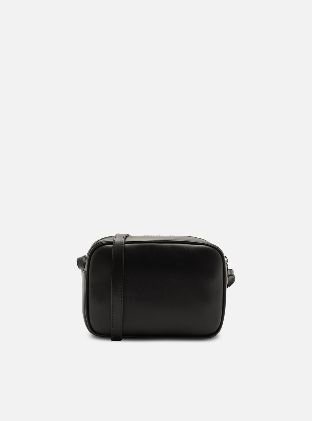 Bolsa Tiracolo Preta Pequena Metais — foto 3