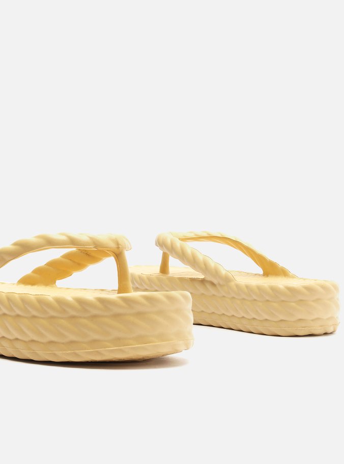 Sandália Amarela Flatform Marrocos Mid