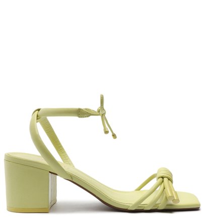 Sandália Arezzo Verde Salto Bloco Light Citrus | ZZ MALL