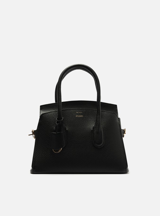 Bolsa Tote Preta Couro Ária Média | Arezzo