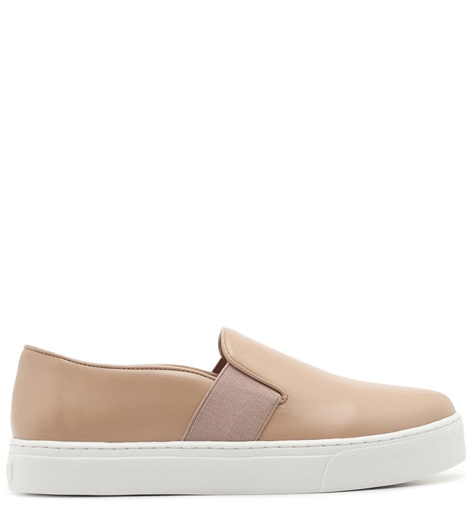 Tênis Slip On Couro Nappa Light Cream