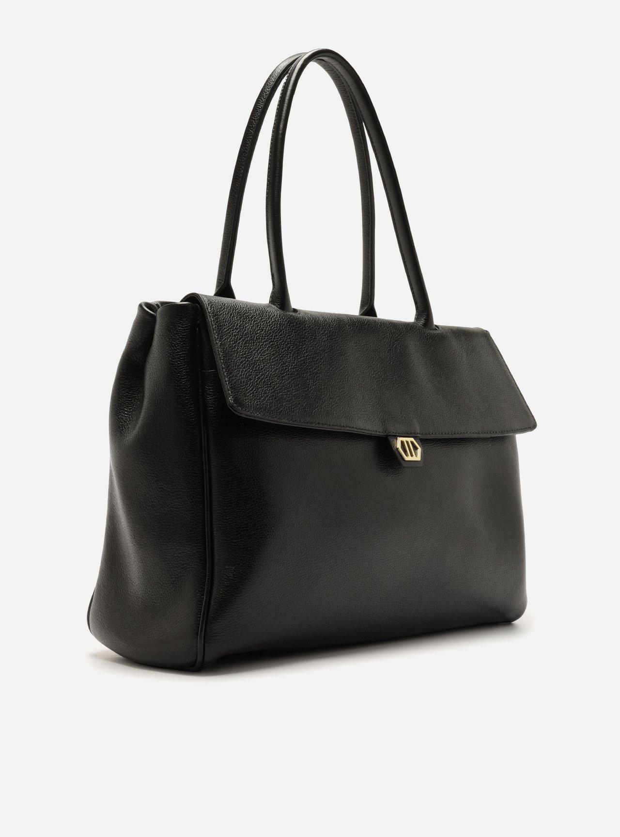 Bolsa Tote Couro Preta Grande — foto 5