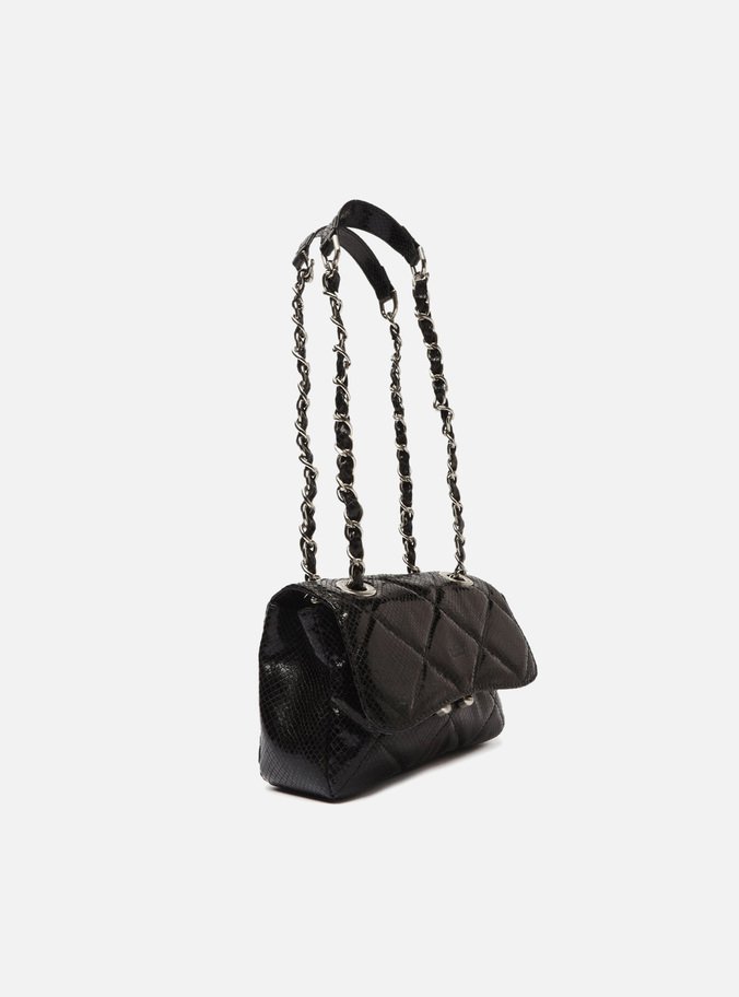 Bolsa Tiracolo Preta Correntes Mizz Pequena