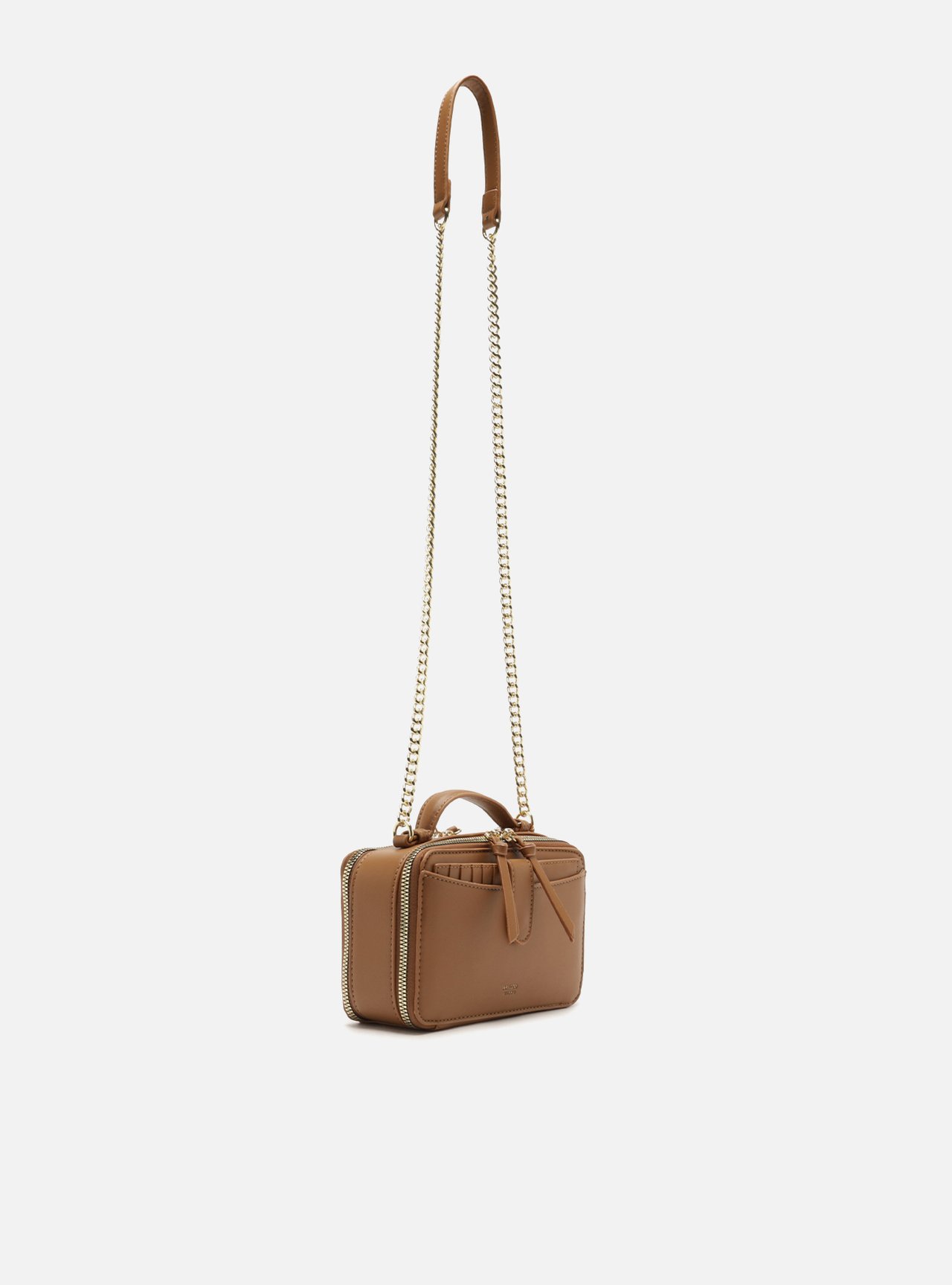 Bolsa Tiracolo Marrom Pequena Bolso Duplo — foto 5