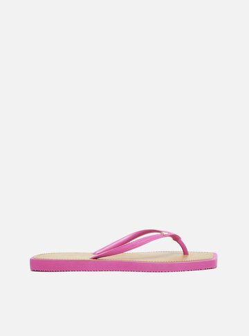 Chinelo de Dedo Rosa Fúcsia Bico Quadrado Brizza