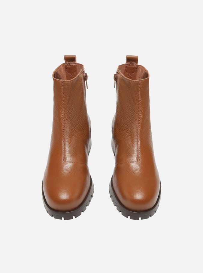 Bota Marrom Cano Curto Tratorada