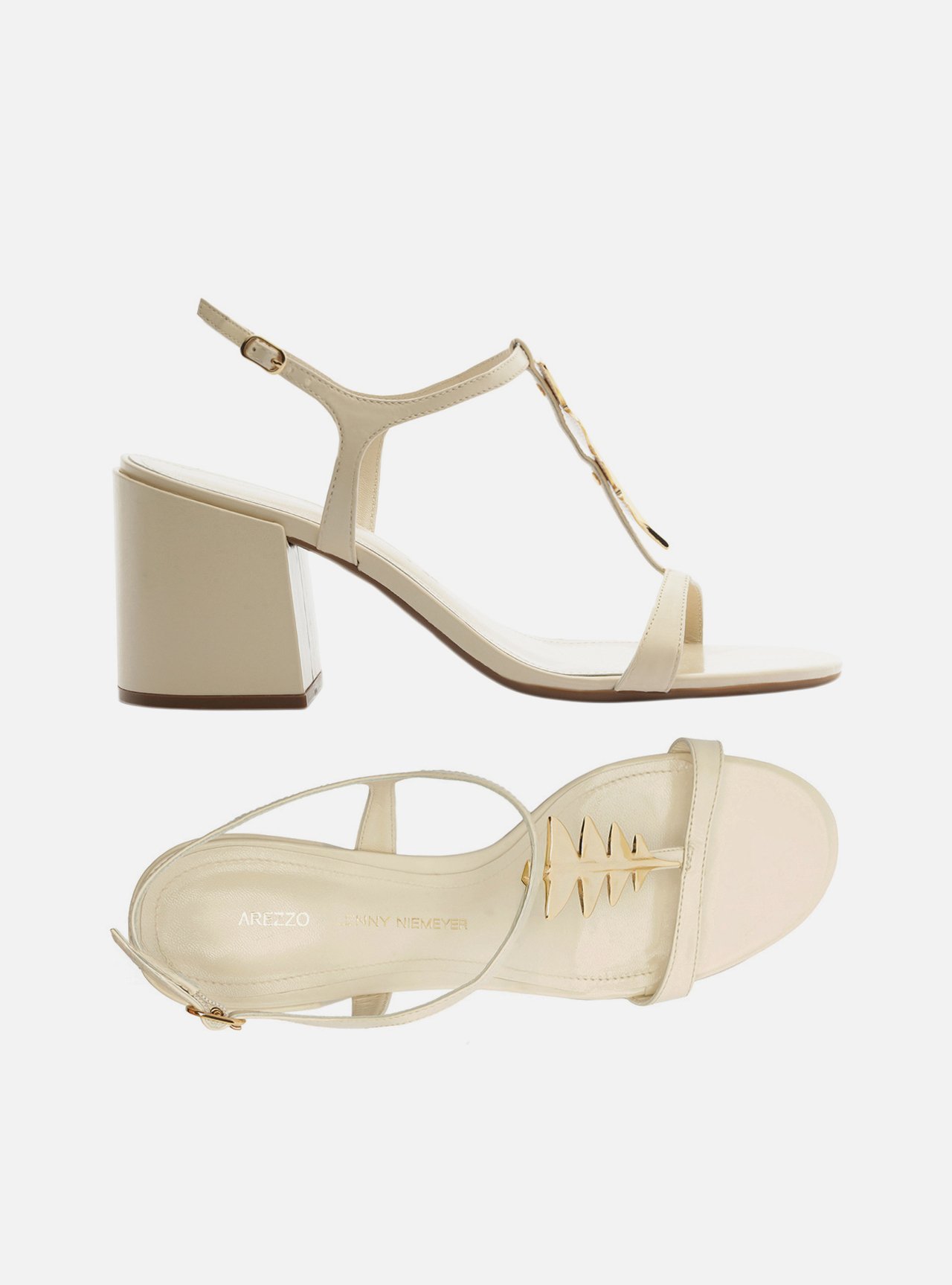 Sandália Off-White Couro Bloco Metais Lenny Niemeyer — foto 5